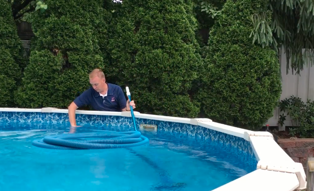 Clear the Vacuum Hose – – How to Vacuum a Doughboy Above Ground Pool