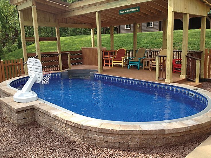 semi inground pool