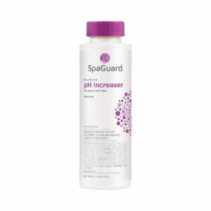 SpaGuard pH Increaser: quick-dissolving granular formula to raise dangerously low pH levels to protect againct damage to equipment and surfaces.